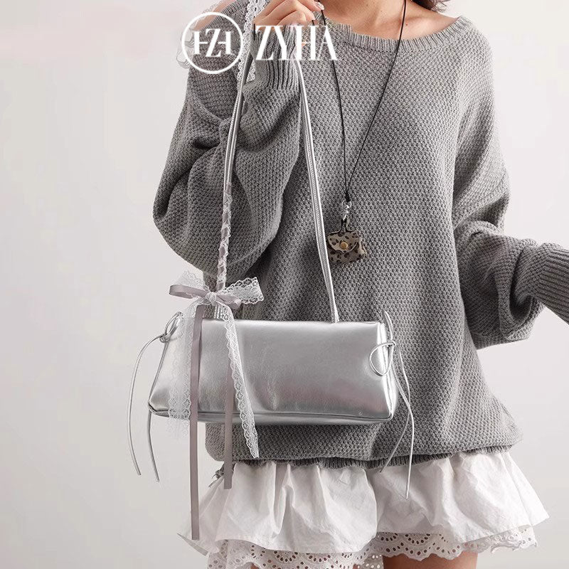 132 - ZYHA Luxe Lace Bow Keychain Handbag
