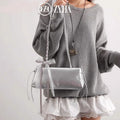 132 - ZYHA Luxe Lace Bow Keychain Handbag