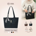 193-(LARA) Totebag Kulit dengan Reben Satin kapasiti besar jenis kulit tahan lasak