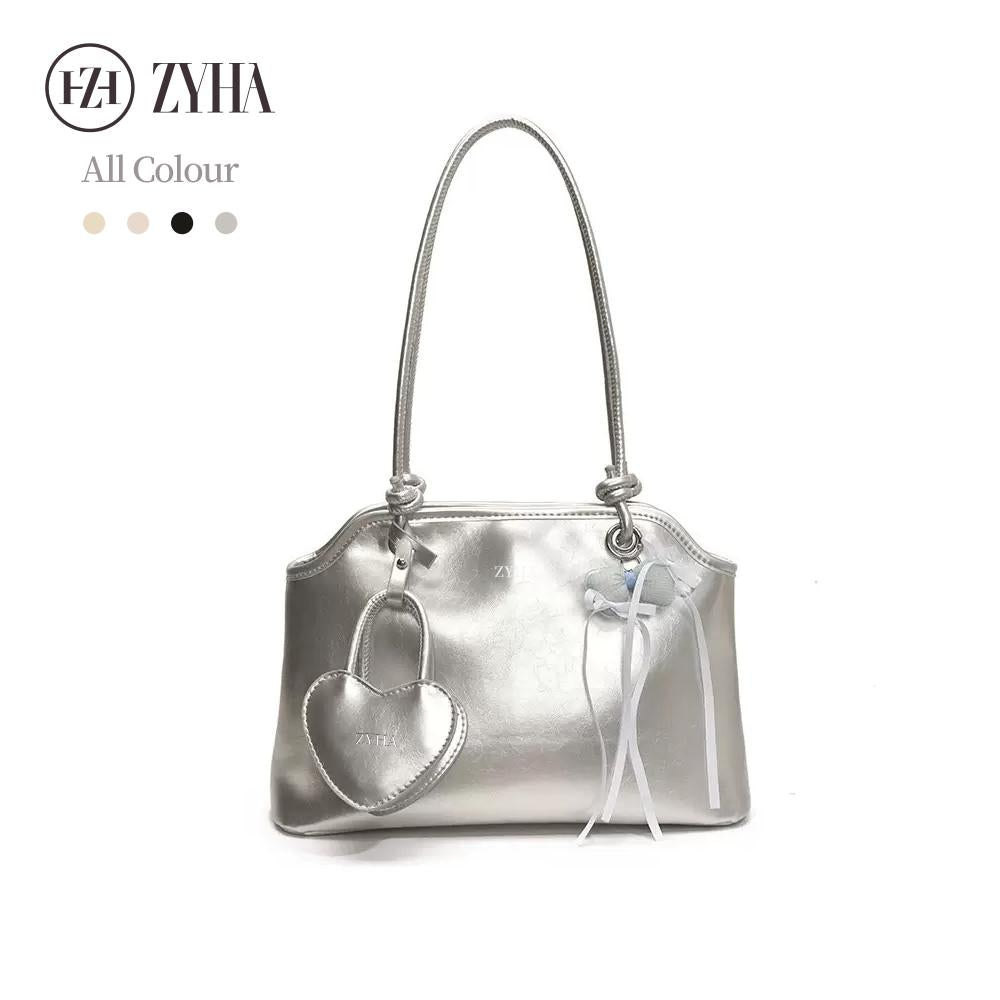 168 - ZYHA Glossy Handbag with Elegant Touch