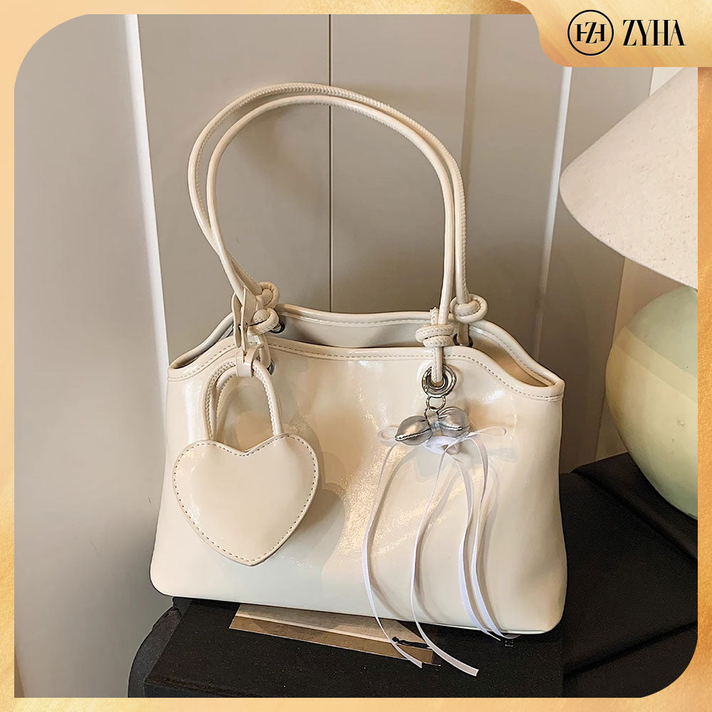 168 - ZYHA Glossy Handbag with Elegant Touch