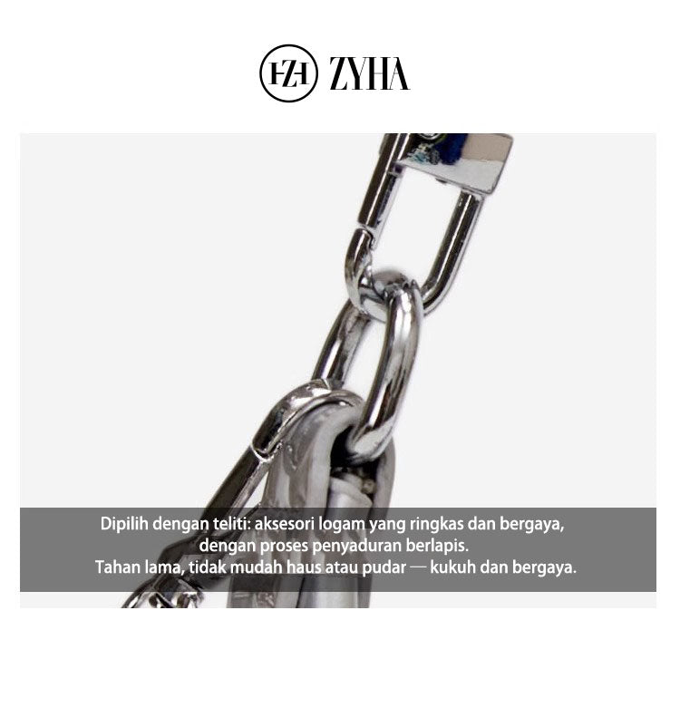 133 - ZYHA Luxe Metallic Glossy Handbag