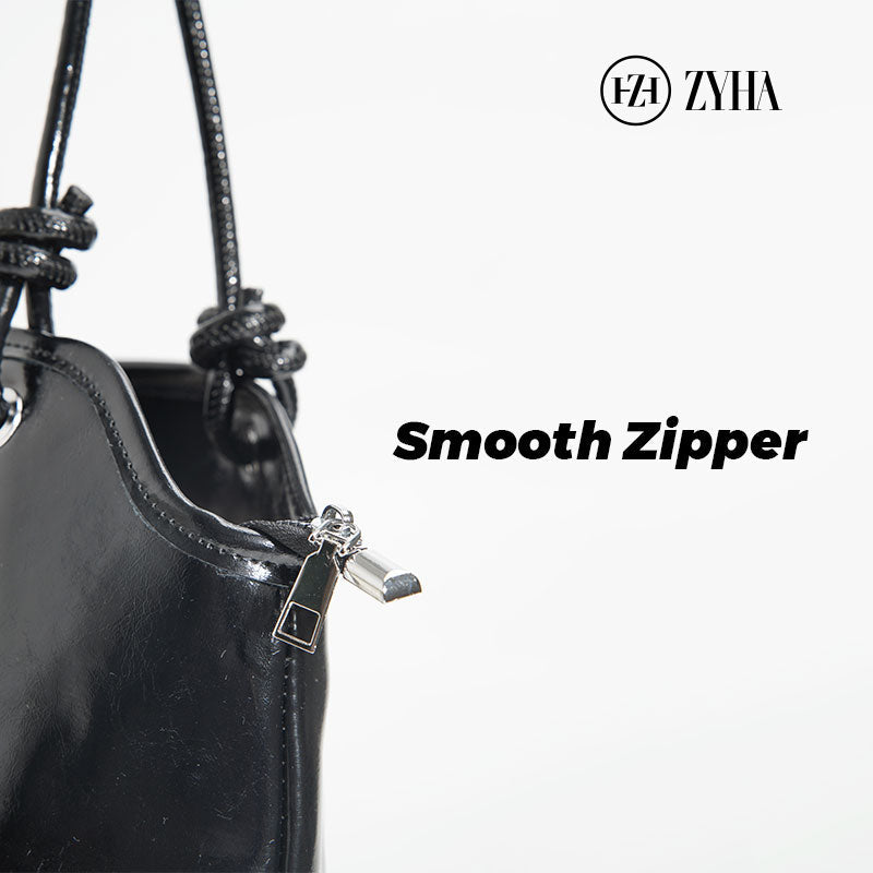 168 - ZYHA Glossy Handbag with Elegant Touch
