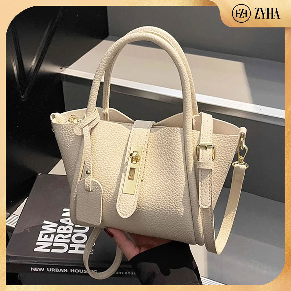 128 - ZYHA Luxury Handbag with Golden Touch