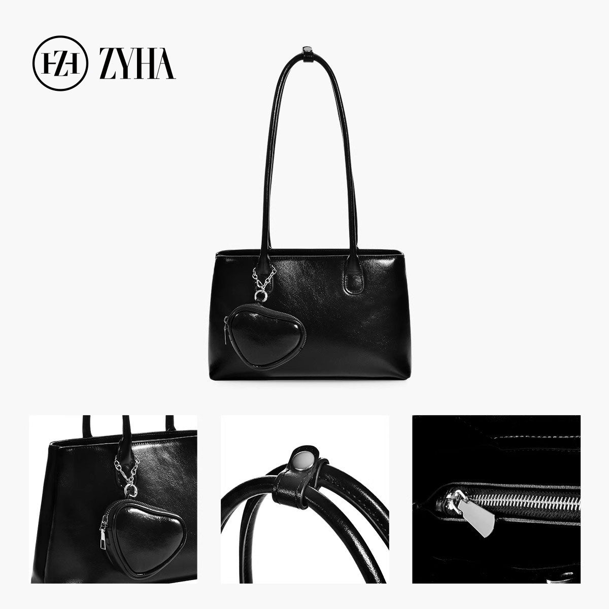153 - ZYHA Single Shoulder Underarm Bag with Earphone Bag