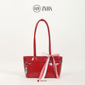 163 - ZYHA Mini Bucket Cute Handbag with Ribbon