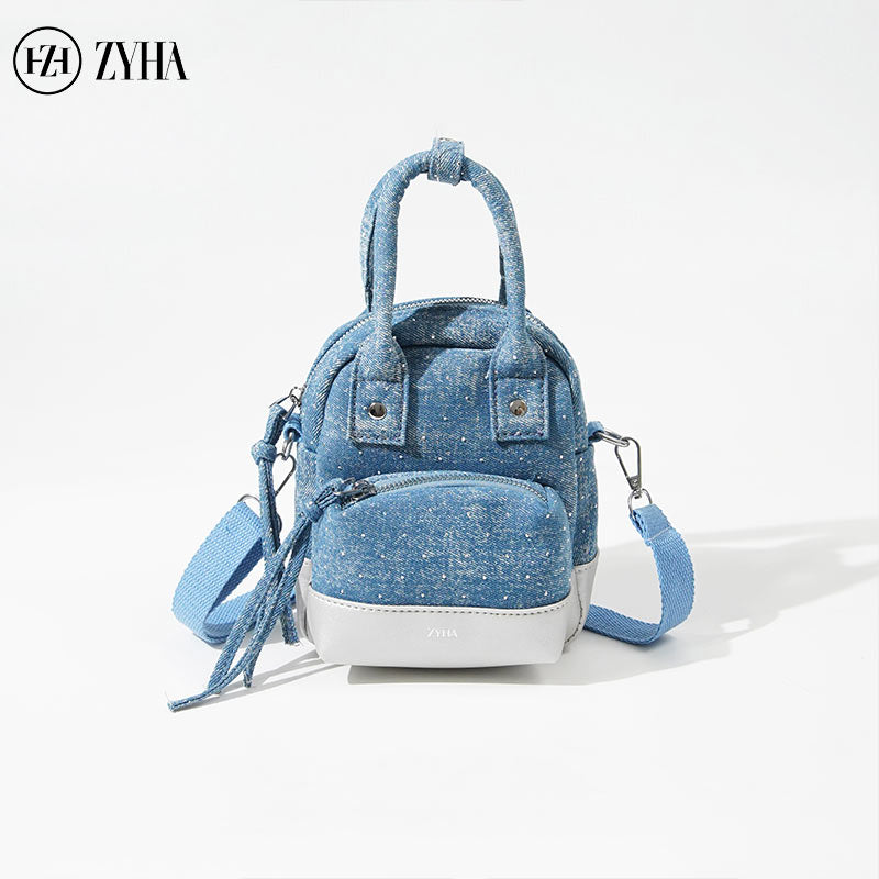 178 - ZYHA Denim Mini Backpack with cute design