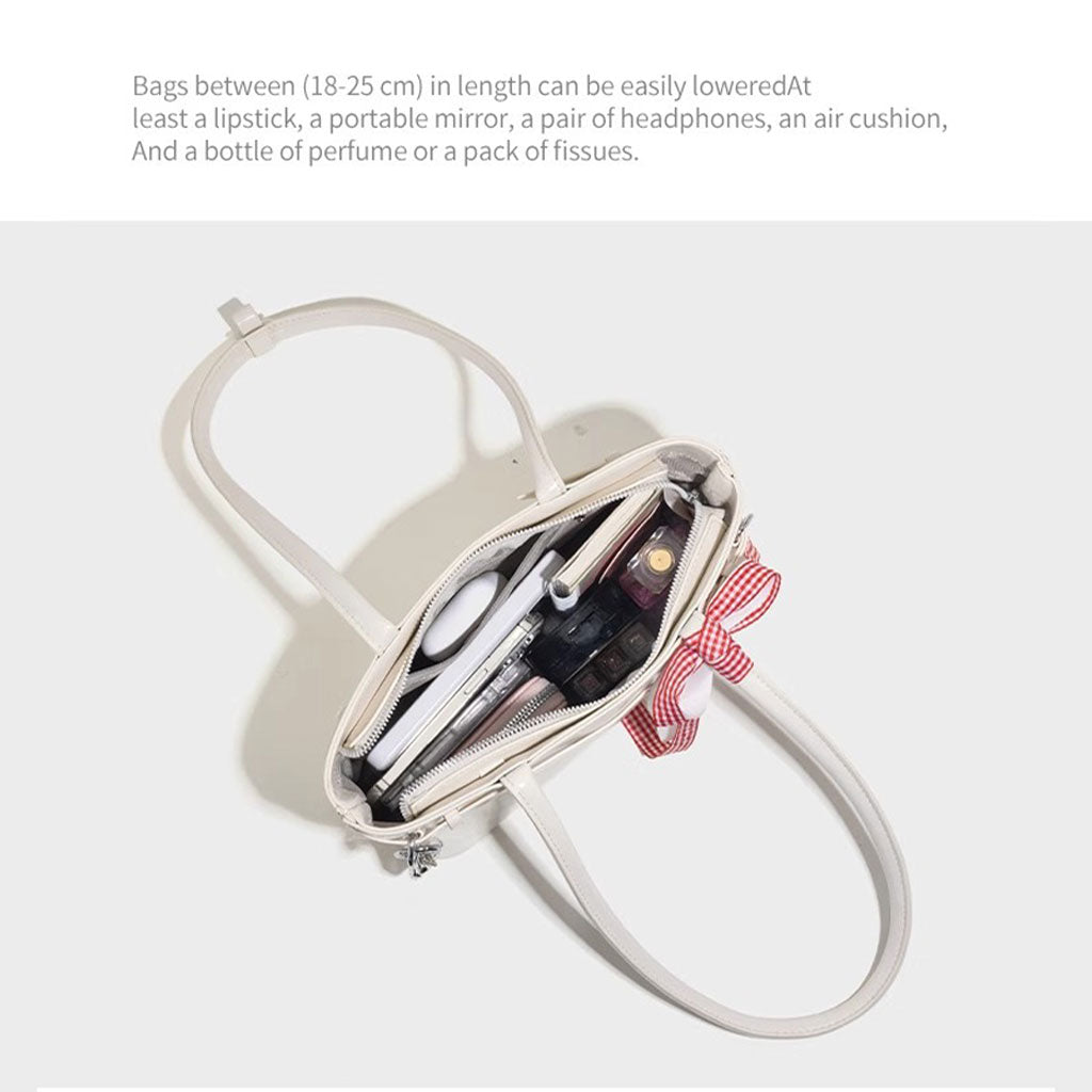 163 - ZYHA Mini Bucket Cute Handbag with Ribbon