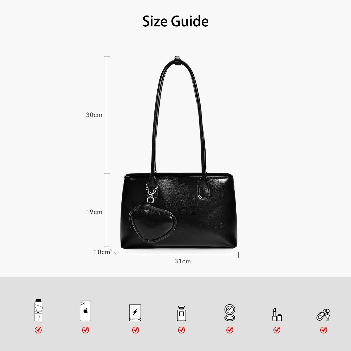 153 - ZYHA Single Shoulder Underarm Bag with Earphone Bag