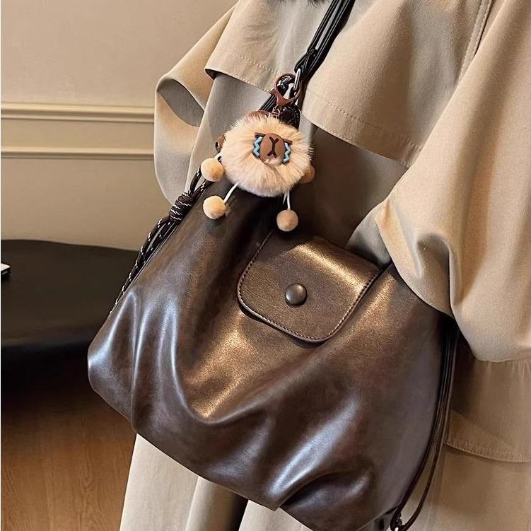 114.C.- ZYHA Large Capacity Women's Shoulder Bag Gaya Retro Baru
