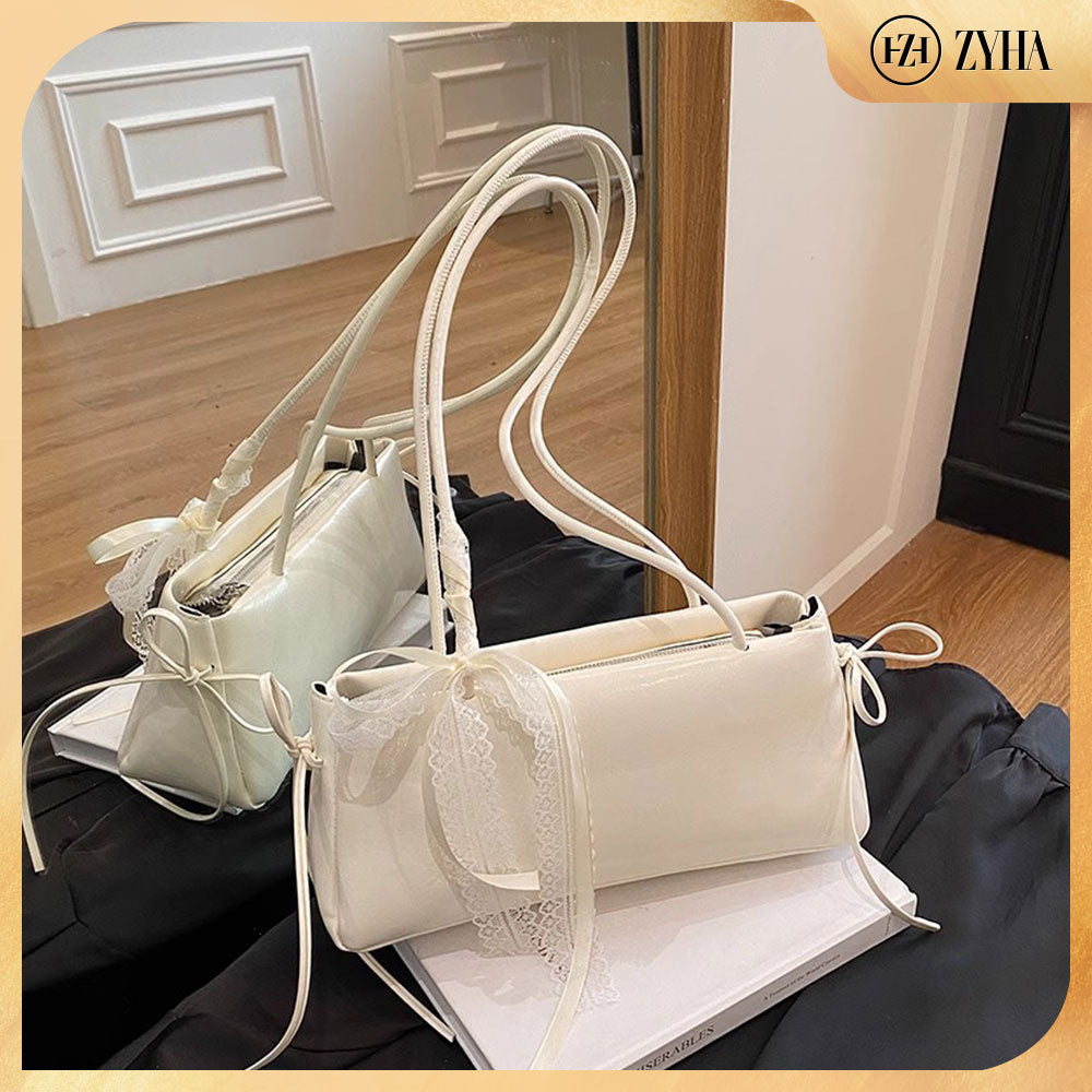 132 - ZYHA Luxe Lace Bow Keychain Handbag