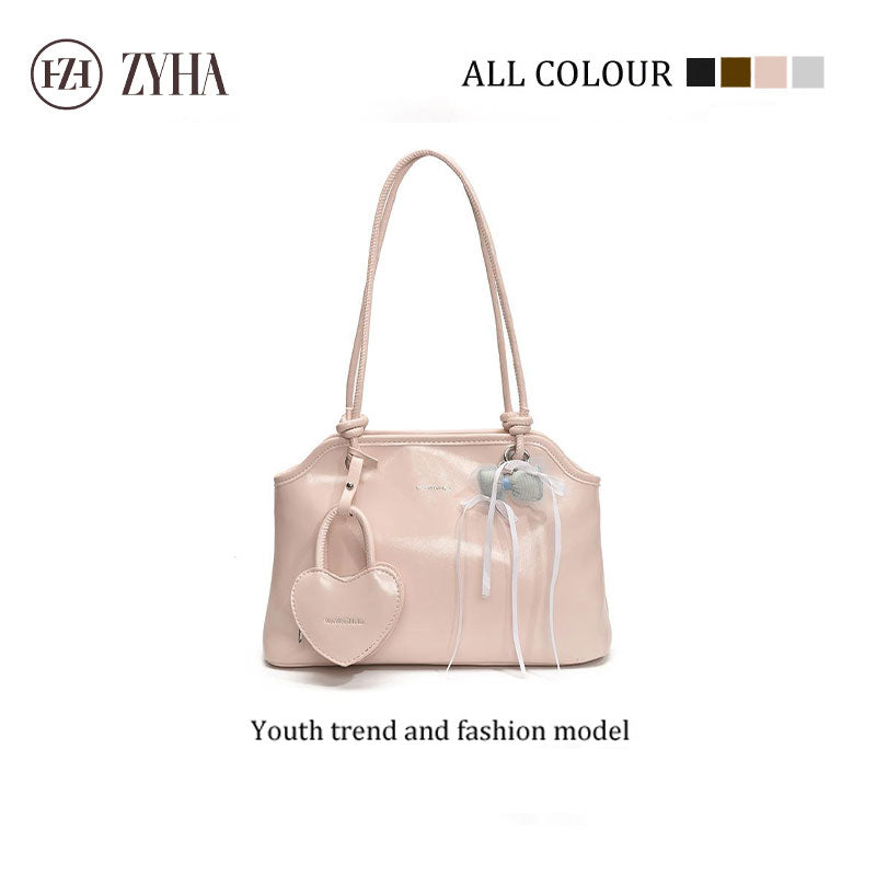 168 - ZYHA Glossy Handbag with Elegant Touch