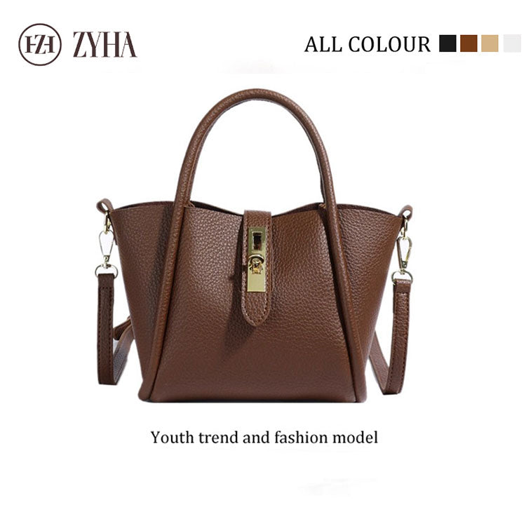 128 - ZYHA Luxury Handbag with Golden Touch