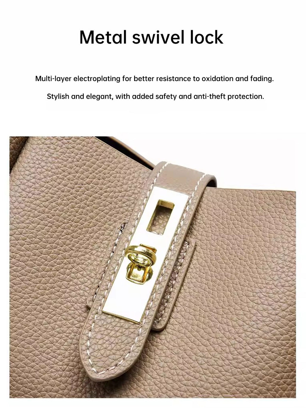 128 - ZYHA Luxury Handbag with Golden Touch