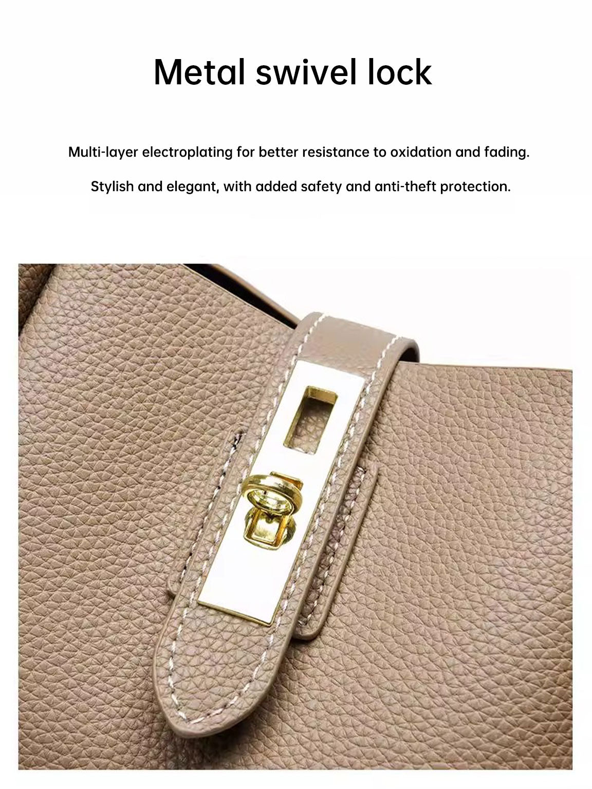 128 - ZYHA Luxury Handbag with Golden Touch
