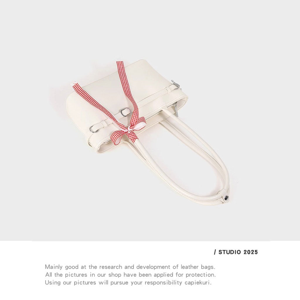 163 - ZYHA Mini Bucket Cute Handbag with Ribbon