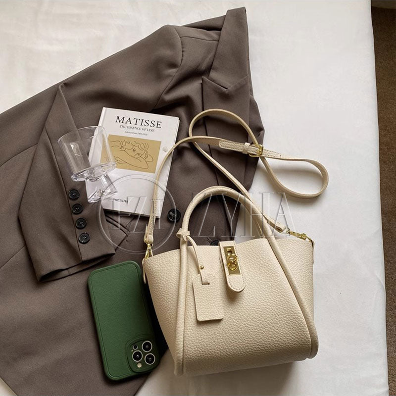 128 - ZYHA Luxury Handbag with Golden Touch