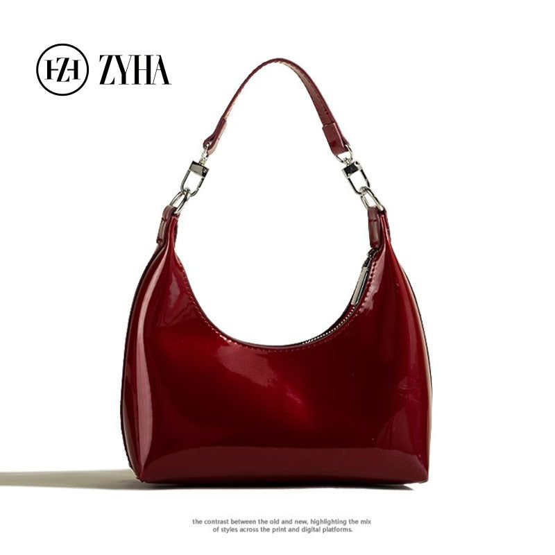 133 - ZYHA Luxe Metallic Glossy Handbag