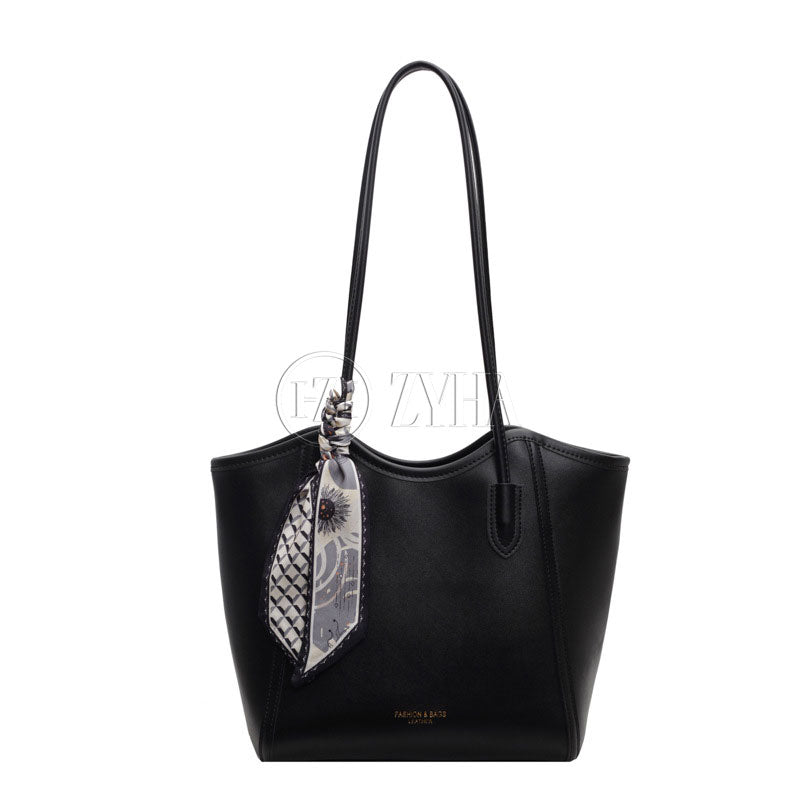 105 - ZYHA Leather Totebag with Satin Ribbon