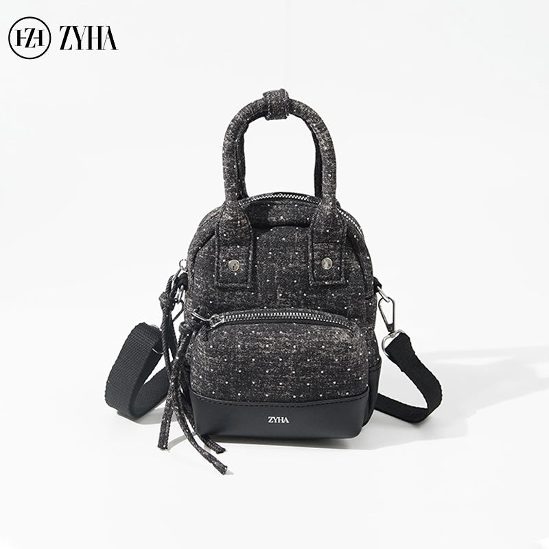 178 - ZYHA Denim Mini Backpack with cute design