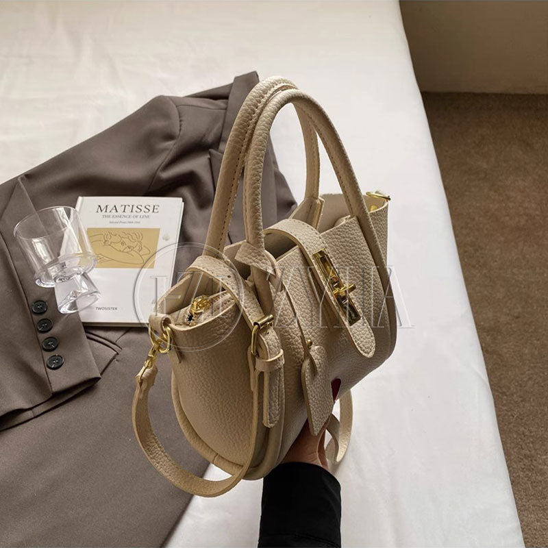 128 - ZYHA Luxury Handbag with Golden Touch
