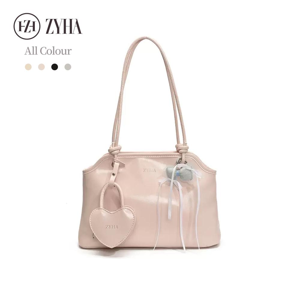 168 - ZYHA Glossy Handbag with Elegant Touch
