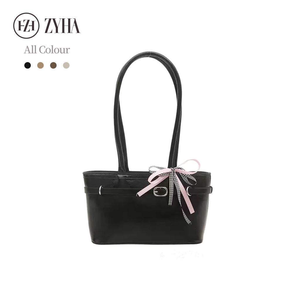 163-ZYHA Mini Bucket Ribbon Beg Tangan Wanita Cute