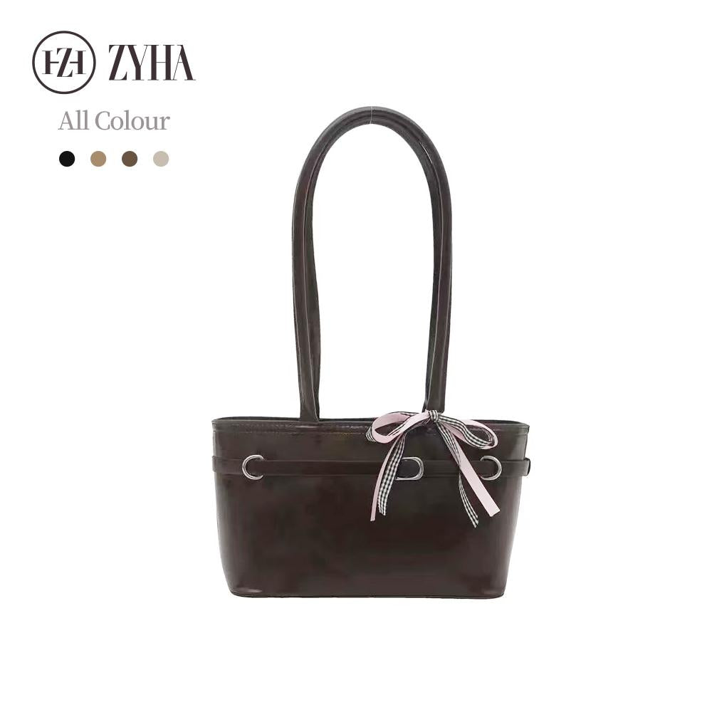163-ZYHA Mini Bucket Ribbon Beg Tangan Wanita Cute