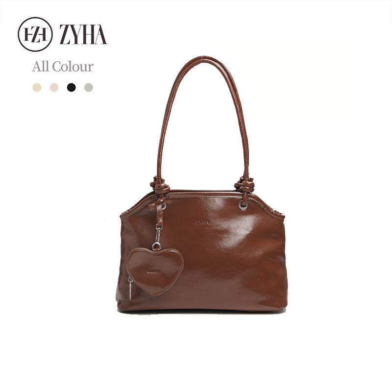 168 - ZYHA Glossy Handbag with Elegant Touch