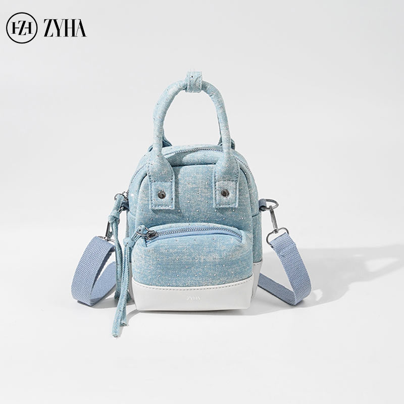 178 - ZYHA Denim Mini Backpack with cute design