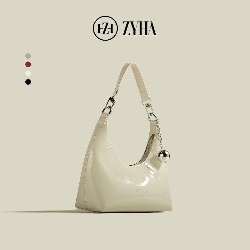 133 - ZYHA Luxe Metallic Glossy Handbag