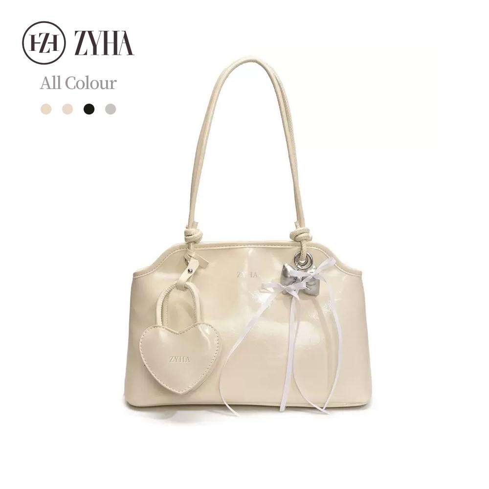 168 - ZYHA Glossy Handbag with Elegant Touch